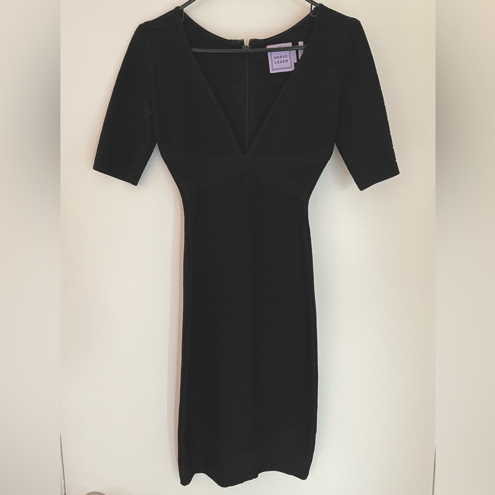 Hervé Leger Black Cocktail Dress